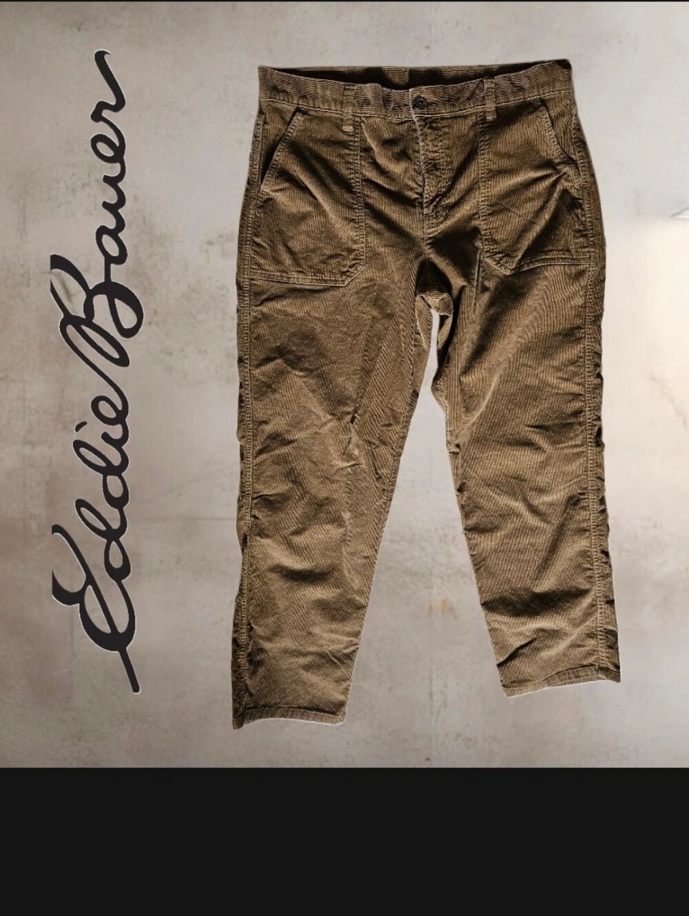 Eddie Bauer Brown Corduroy Utility Pants Size 10